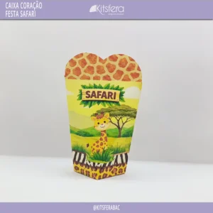 Caixa Coração - Safari - Arquivo de Corte