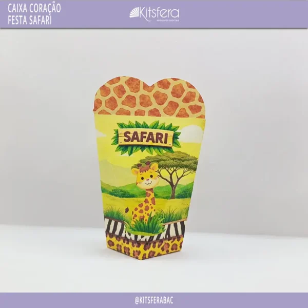 Caixa Coração - Safari - Arquivo de Corte