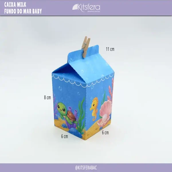 Caixa Milk Fundo do Mar Baby - Arquivo de Corte