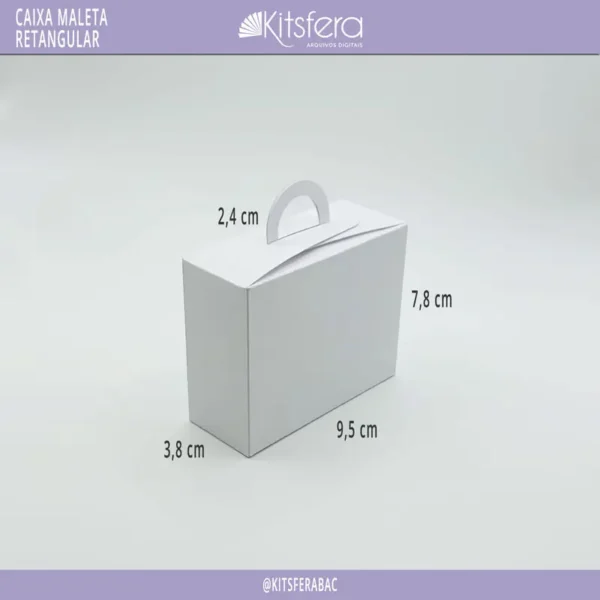 Molde Limpo de Caixa Maleta Retangular