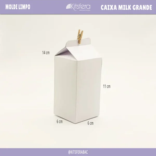 Molde Limpo de Caixa Milk Grande
