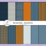 Papel Digital Dia dos Pais Geométrico