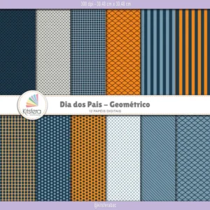 Papel Digital Dia dos Pais Geométrico