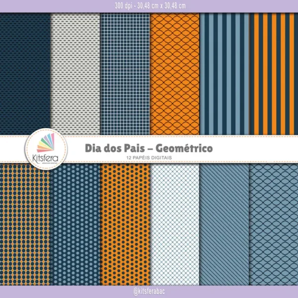 Papel Digital Dia dos Pais Geométrico