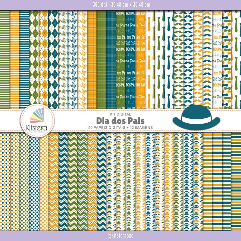 Papel Digital Dia dos Pais Clássico