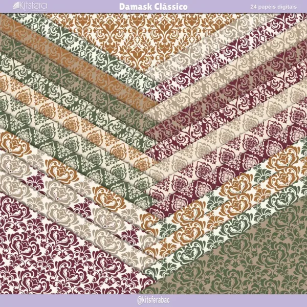 Kitsfera Arquivos Digitais 18 kit-papel-digital-damask