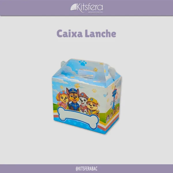 Caixa Lanche Patrulha Canina - Arquivo de Corte