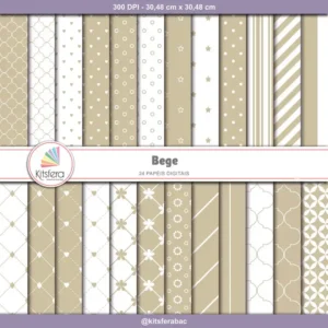 Papel Digital Bege (Papel Digital Creme)
