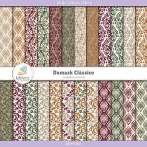 Papel Digital Damask Clássico