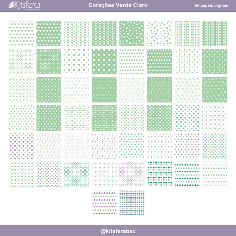 kit-papel-digital-coracoes-verde-claro