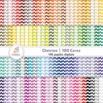 Papel Digital Chevron 100 Cores