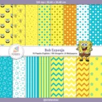 Kit Digital Bob Esponja - 100 Imagens + 16 Papéis + 8 Wallpapers