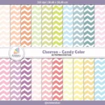 Papel Digital Chevron Candy Color
