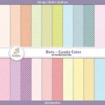 Papel Digital Dots Candy Color