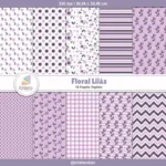 Papel Digital Floral Lilás