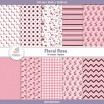 Papel Digital Floral Rosa
