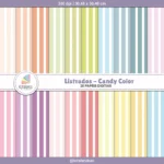 Papel Digital Listrado Candy Color