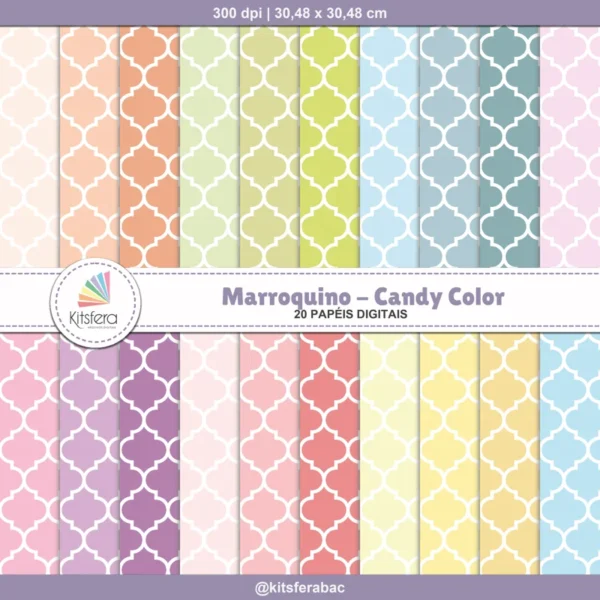 Papel Digital Marroquino Candy Color