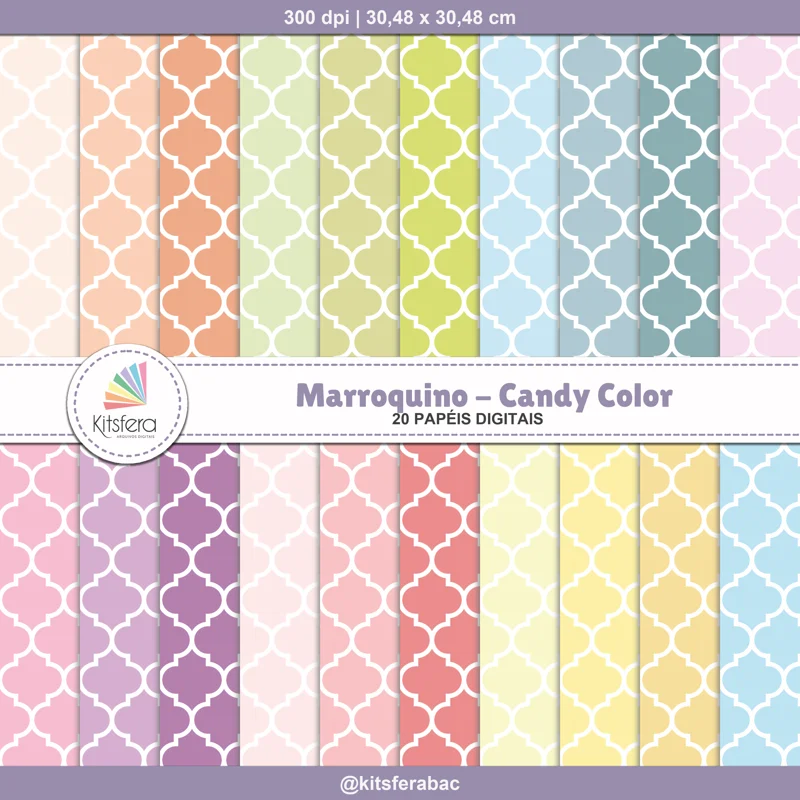 Papel Digital Marroquino Candy Color