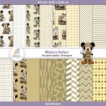 Papel Digital Mickey Safari