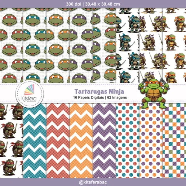 Kitsfera Arquivos Digitais 34 Papel Digital Tartarugas Ninja