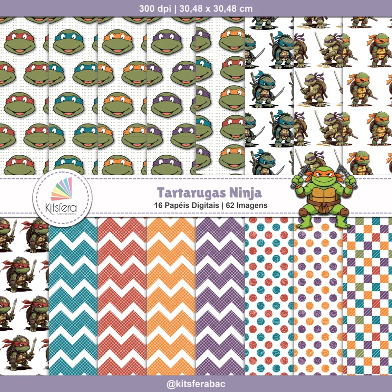Papel Digital Tartarugas Ninja