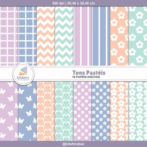 Papel Digital Tons Pastéis