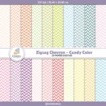 Papel Digital Zigzag Chevron Candy Color