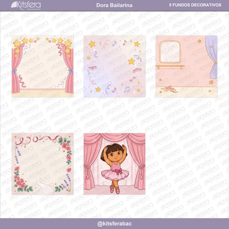 kit-de-fundos-dora-bailarina